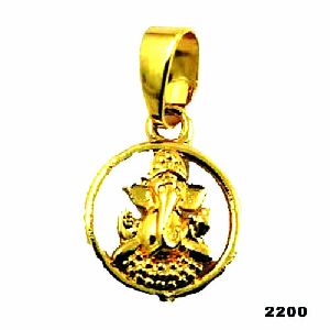 Brass micro gold plated ganapathy  pendant