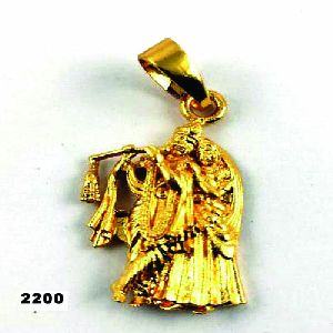 Brass micro gold plated krishna pendant