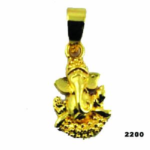 Brass micro gold plated vinayagar pendant