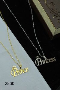 Couple chain pendant set prince