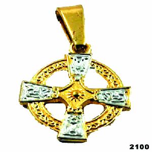 Gold plated cross pendant