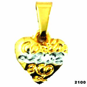 Gold plated heart pendant