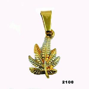 Gold plated leaf pendant