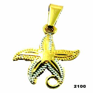 Gold plated star fish pendant
