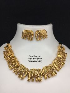 High gold plated premium elephant neck set