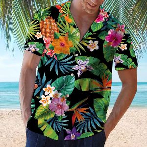 Hawaiian aloha printed half sleeve shirt