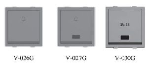Silver Grey 10 Amp 2 Module Switch