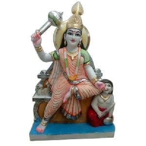 Baglamukhi Mata Marble Statue