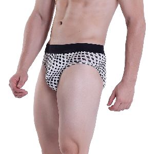 Black & White Checks Printed Underwear Brief