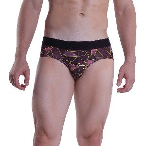 Maroon abstract Printed Underwear Brief