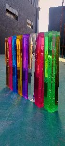 Square Bubble Acrylic Crystal Decorative Pillar