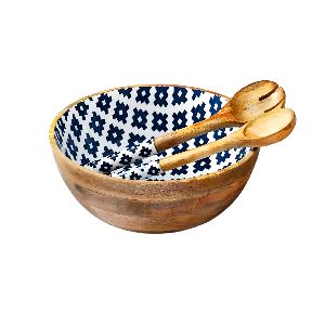Handmade printed Wooden Bowl