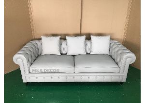 Half Round Chester Sofa Set With Cushion