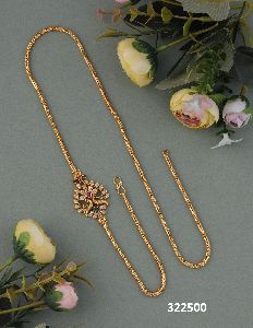 Gold plated peacock design mop chain