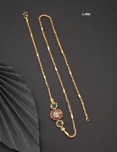 Gold plated round mop chain