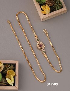 Traditional brass mop chain with stone