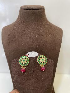 MJ-E-181 Ruby and Emerald Earrings