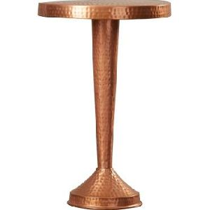 Beardall Aluminum Accent Table with Hammered Design