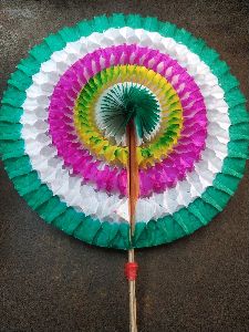 Raindow Paper Fan Decoration at Rs 99/pack, Paper Fans in Surat