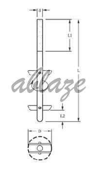 Teflon Blade Glass Stirrer for Laboratory Use