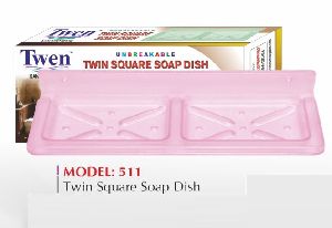 Twin Square Soap Dish