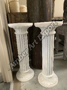 Marble and sandstone pillars