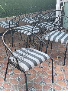 Metal chairs with cushion