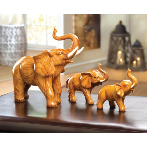 wooden elephant set (teak Wood)