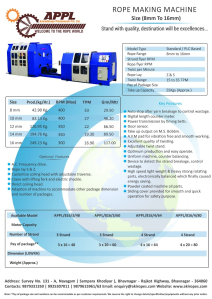 8mm to 16mm Rope Making Machine