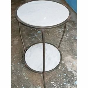 Stainless Steel Marble Top Table