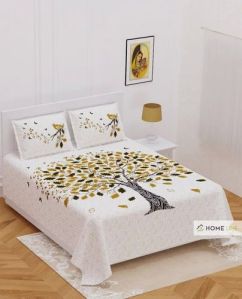 90x100 Jaipuri Print Cotton Double Bed Sheet