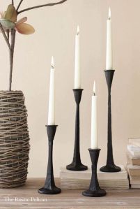 Cast iron candle stand S/4
