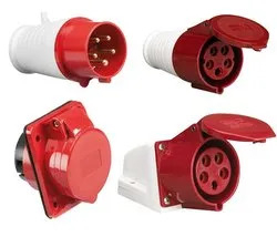 Red 415V 32 AMP 5 Pin Industrial Plug Or Sockets