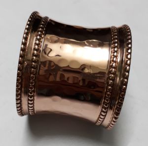 Copper Finished Hammered Napkin Ring