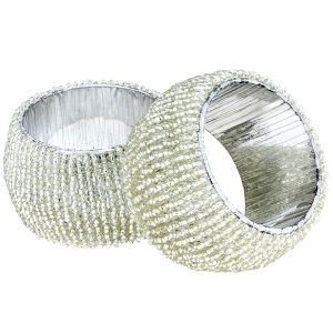 Silver Beaded Napkin Ring