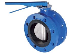 Lever Operated Double Flange Butterfly Valve