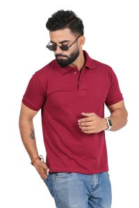 pc matty collar maroon 220 gsm t shirt