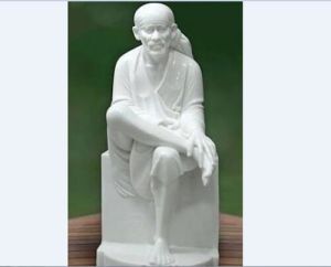 Carved Marble Sai Baba Statue