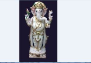Standing Marble Ganesh Statue