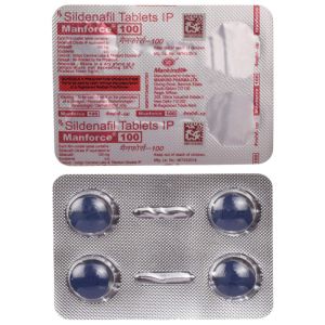 Manforce Sildenafil 100mg Tablets, Packaging Type : Blister