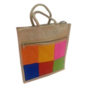 Multicolor Jute Shopping Bag