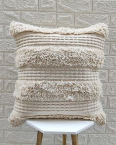 white cotton cushion cover