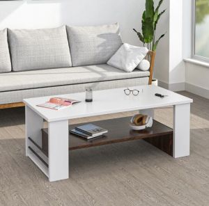 Marcel Engineered Wood Coffee Table (WhiteWenge)