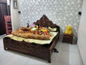 Stylish Wooden Double Bed