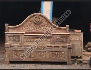 Wooden Counter Double Bed