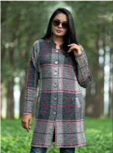 Woolen Full Sleeve Ladies Long Coat at Rs 1100/piece in Ludhiana