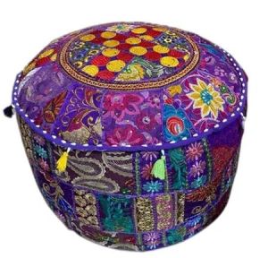 Embroidered Ottoman Cover