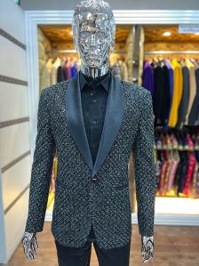 Designer Thread Work Tuxedo Suit