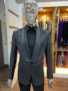 Sequenced Mirror Black Tuxedo Suit