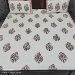 Hand Block Print Cotton Bed Sheet